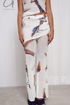 CONSTANÇA ENTRUDO Transparent Stretch Printed Mesh Pants CE-SS24_TRO06-LB Blue and White